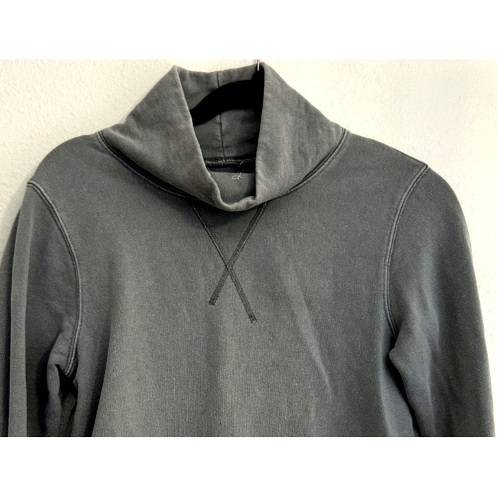 Madewell Mock Neck Sweatshirt‎ Women's Gray Distressed Faded Pullover Staple XS
